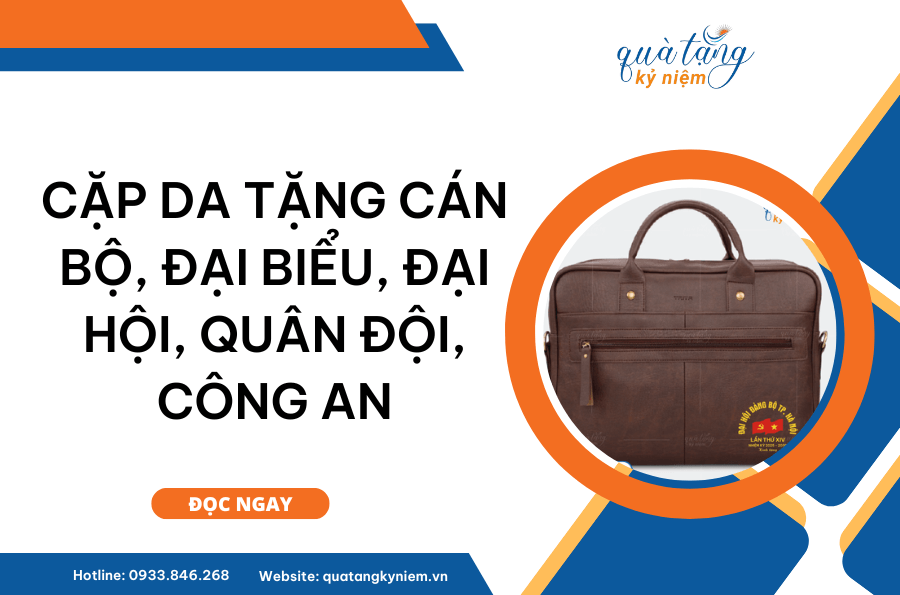 Cặp Da Tặng Cán Bộ, Đại Biểu, Đại Hội, Quân Đội, Công An