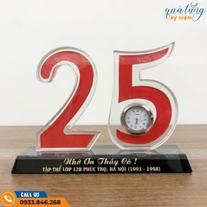 Biểu trưng pha lê kỷ niệm 25 năm ra trường THPT Phúc Thọ