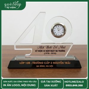 Biểu trưng pha lê kỷ niệm 40 năm thành lập
