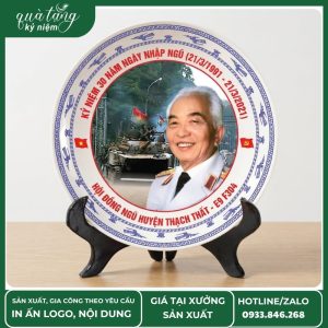 Đĩa Sứ Lưu Niệm 30 Năm Ngày Nhập Ngũ